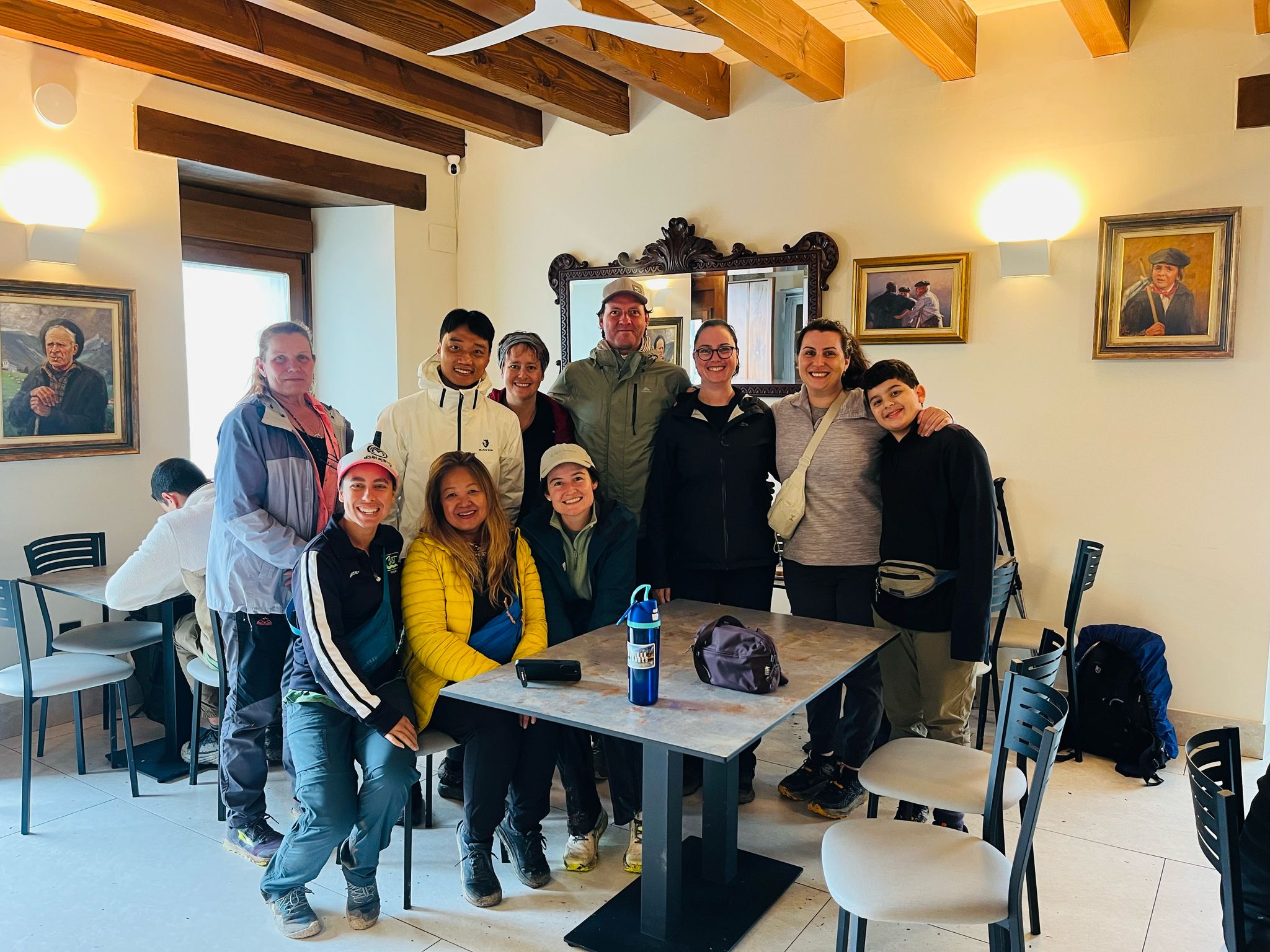 Victoria Castillo and friends on the Camino de Santiago.