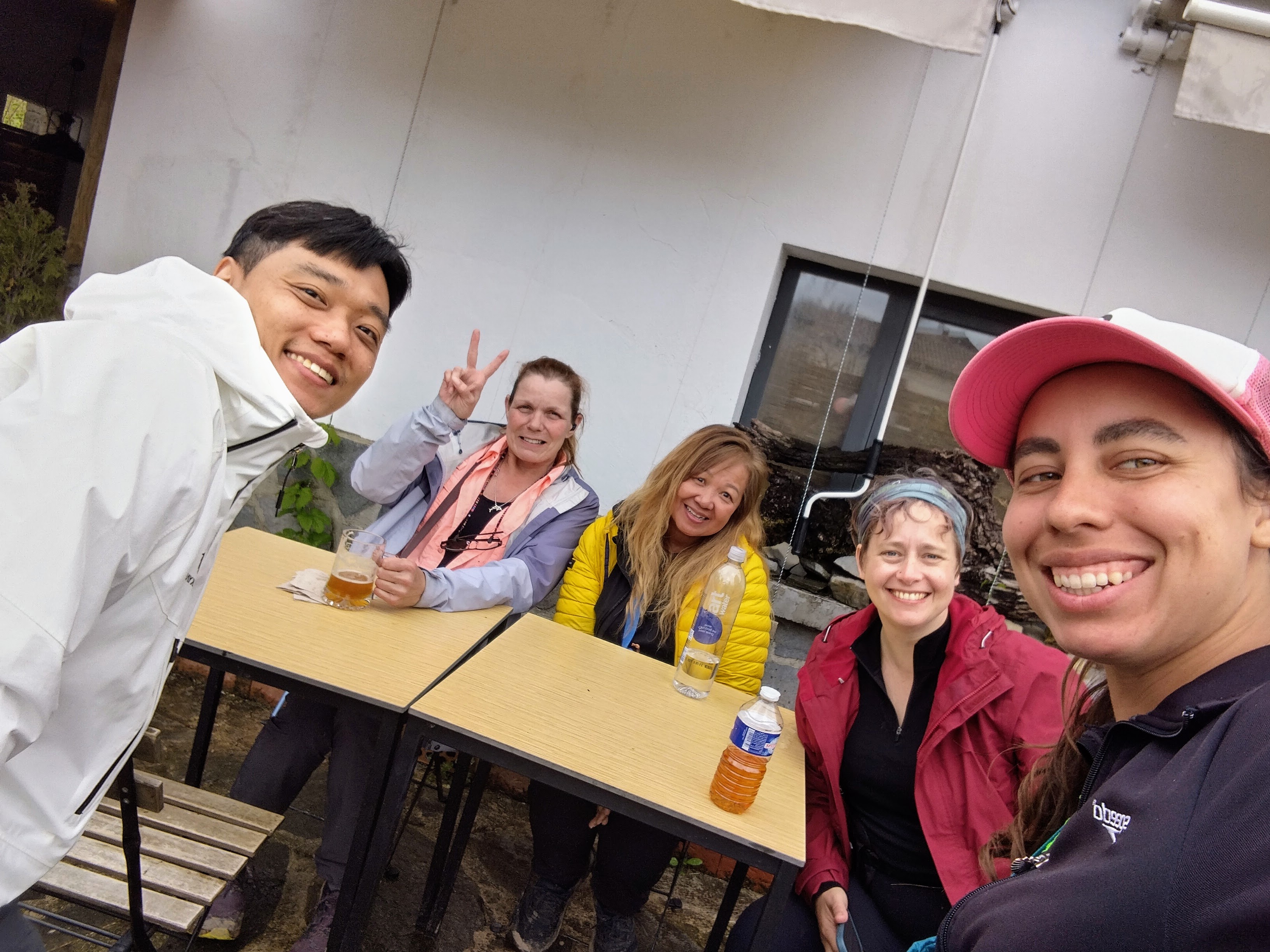 Victoria Castillo and friend on the Camino de Santiago.