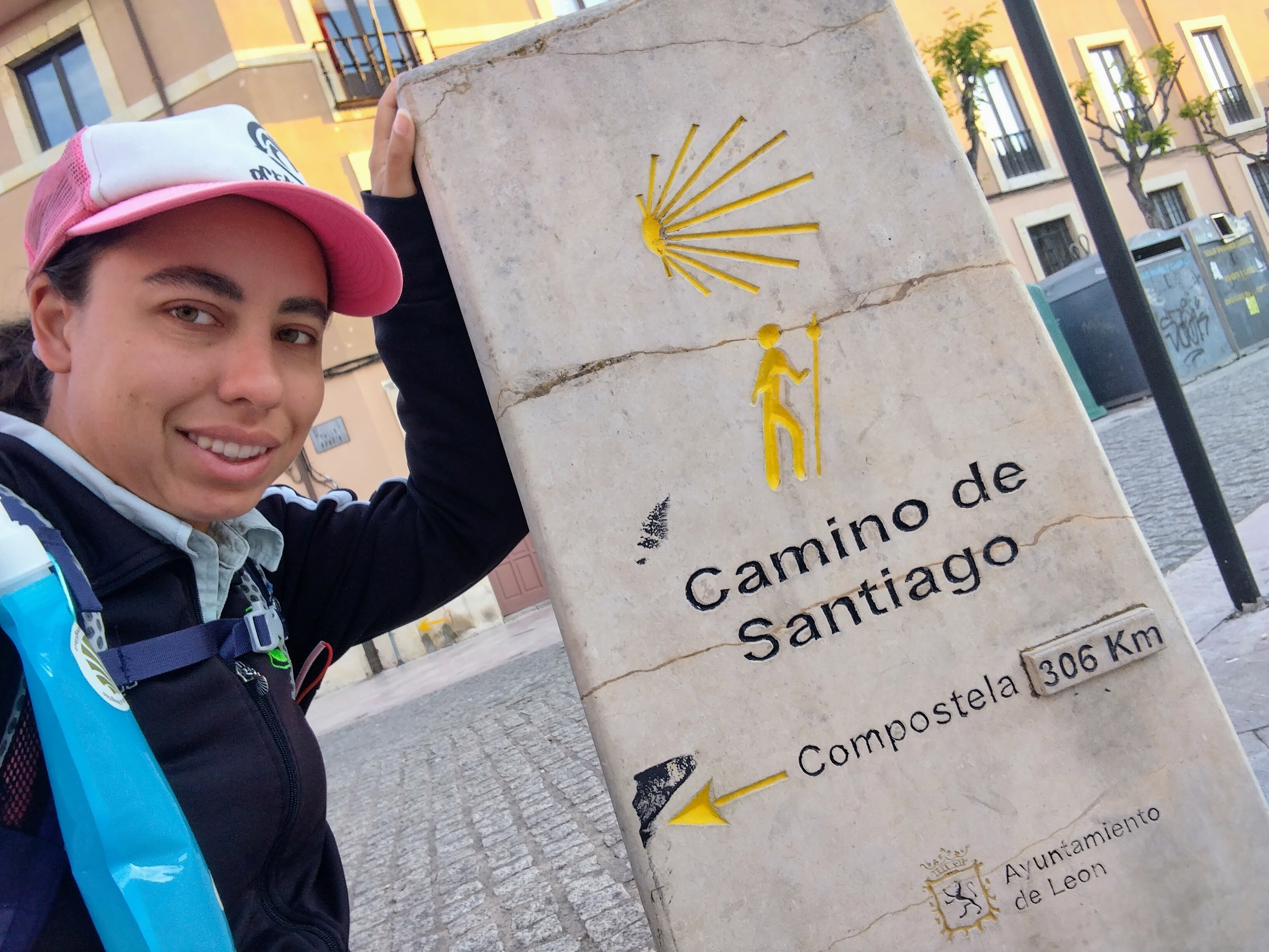 Victoria Castillo in León on the Camino de Santiago.
